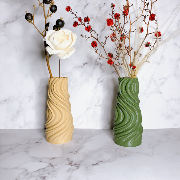 最大の割引 HINERI / 3D printed 花瓶 / 一輪挿し / ドライフラワー 花瓶・フラワースタンド