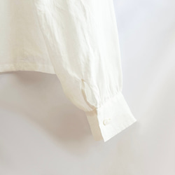 【特集掲載】リネン大きめフリル襟ブラウス　ホワイト 12枚目の画像