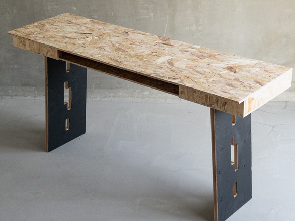 desk "city"1500mm×750mm デスク 机 OSB シンプル リモート　新生活 2枚目の画像