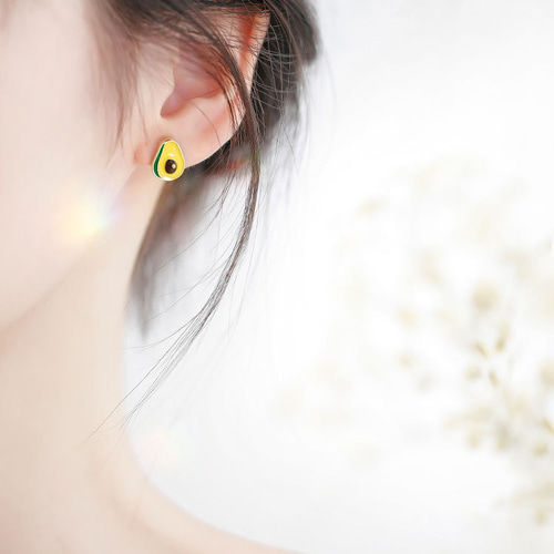 ピアス アボカド 野菜0033 ピアス（スタッド・一粒） olive 通販