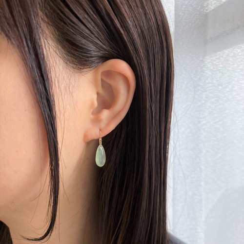 プレナイト プレーンペアシェイプ ***(14Kgf・Silver925)フックピアス  