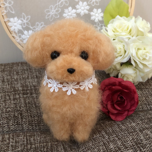 羊毛フェルト トイプードル（アプリコット） その他インテリア雑貨