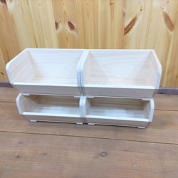 pinoko　箱無し 小さなスタックボックス ひのき ナチュラル 仕上げなし フリーボックス