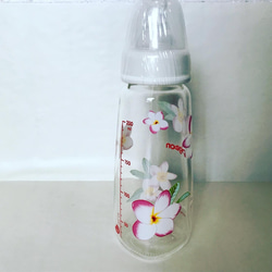 送料込み♡プルメリアが可愛い♡哺乳びん♡ピジョン200ml 3枚目の画像