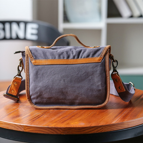 セール！ 帆布×本革 ショルダーバッグ レトロデザイン カメラバッグ 4
