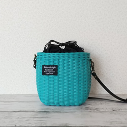 受注製作】クラフトバンド＊かご＊ミニショルダー＊ナチュラルベージュ