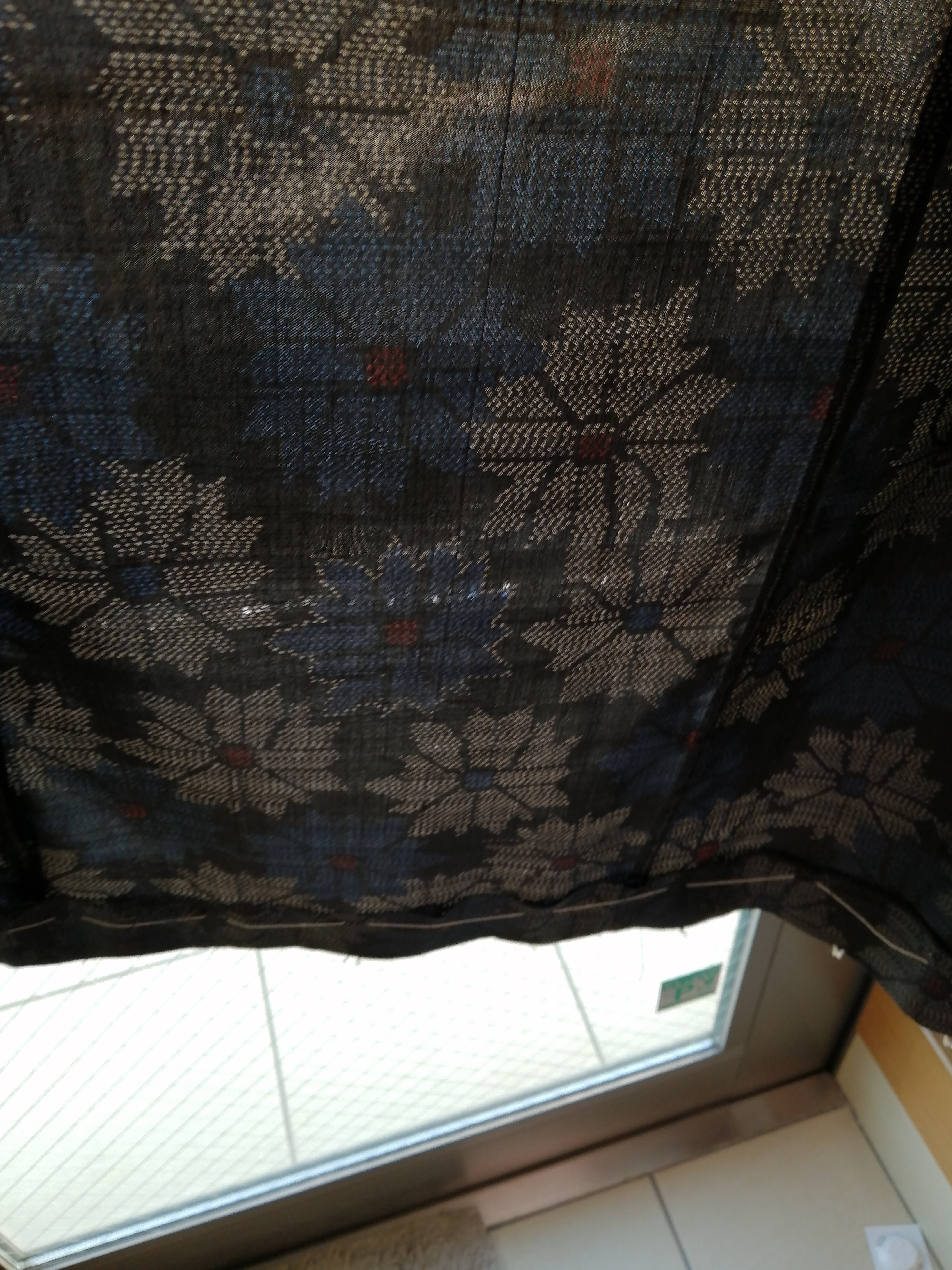 SOLD　着物リメイク　フレアーコート　大島紬