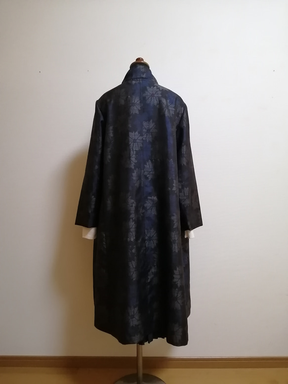 SOLD　着物リメイク　フレアーコート　大島紬 
