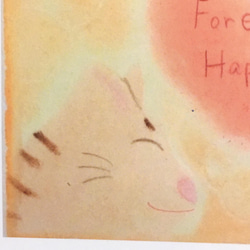 【ポストカード】Forever Happy　★選べる3枚《メッセージ付》ハッピー　アニマル　動物　猫　結婚 4枚目の画像
