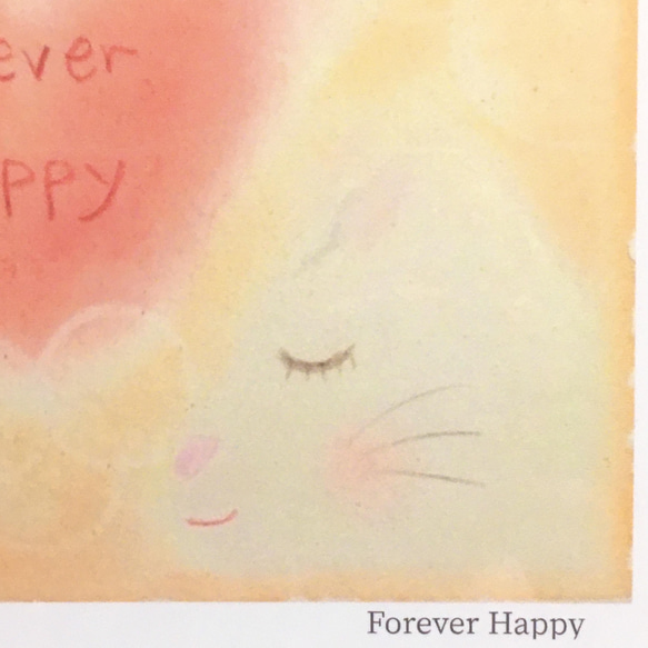 【ポストカード】Forever Happy　★選べる3枚《メッセージ付》ハッピー　アニマル　動物　猫　結婚 7枚目の画像