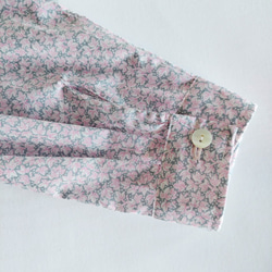 【送料無料】リバティプリント《スタンダードシャツ》ヌザード　サンドピンク　Ｌサイズ　タナローン　綿　シャツ 10枚目の画像