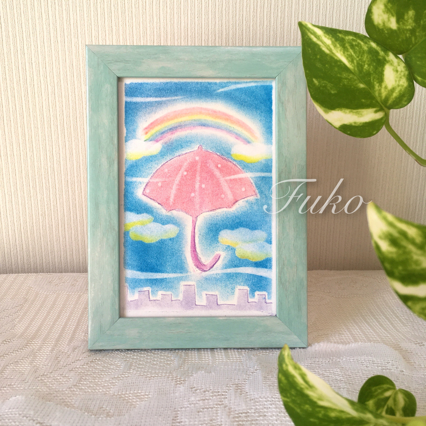 ☆新春福袋2024☆ 癒しの絵 ブランコ 水彩画パステル画 絵画 - 絵画