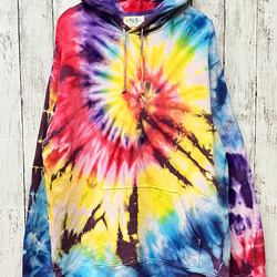 タイダイ スウェット トレーナー M パープル×ブルー HD17-46