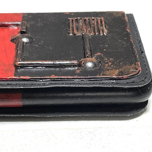 スチームパンクスペースギアRBさび塗装強化iプレート手帳型スマホケース スチームパンクスペースギアRBさび塗装強化iプレート手帳型