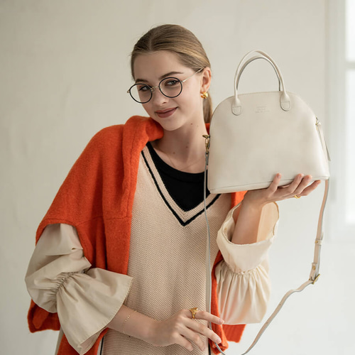 本革 2Way ショルダーバッグ ボストンバッグ 軽量 Mサイズ