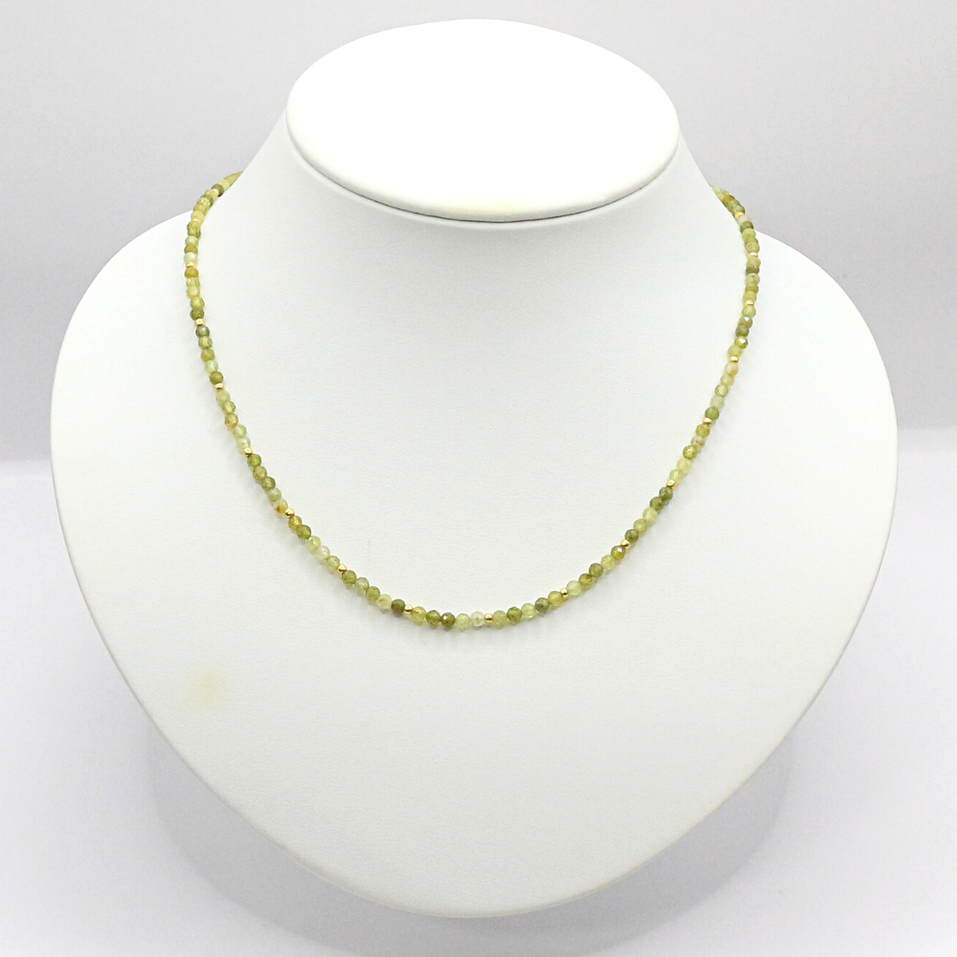 グリーンガーネット ビーズ ネックレスlimited edition38