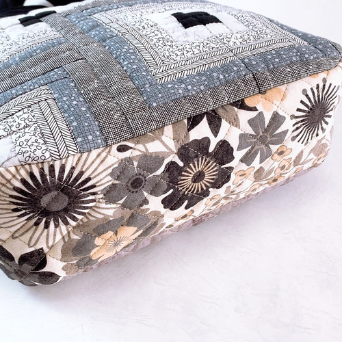 パッチワークバッグキット/変則ログキャビンの2WAYショルダーバッグ  