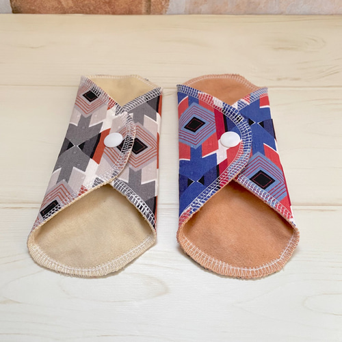 草木染め2種セット】布ナプキン おりもの用ライナー 幾何学模様 その他