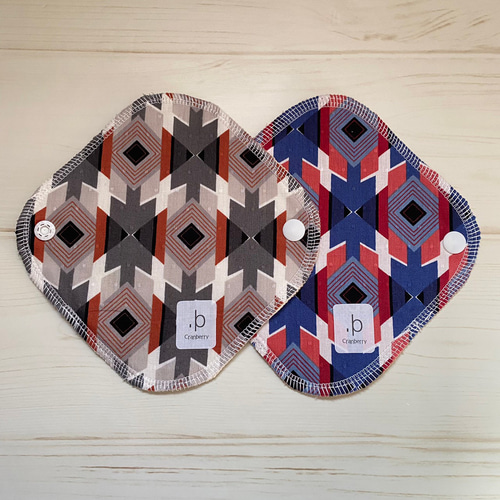 草木染め2種セット】布ナプキン おりもの用ライナー 幾何学模様 その他