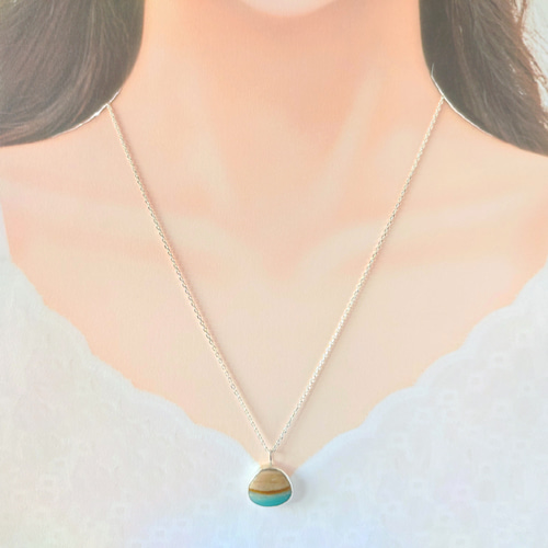silver950/くらげ【1点もの】天然石/10月誕生石/海/砂浜/夏 silver950/くらげ【1点もの】天然石/10月誕生石/海/砂浜/夏