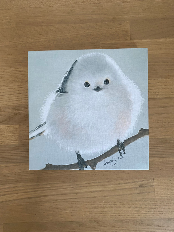シマエナガのアートパネル キャンバス生地 絵画 ansaku 通販
