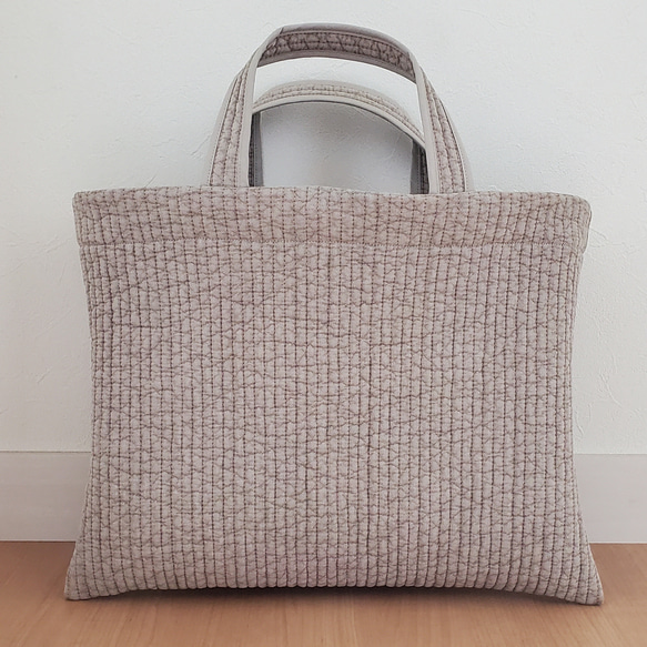K様オーダー品】レッスンバッグ＊ヌビバッグ ミルクティー トート 