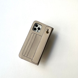 Gamuu 本革 手帳型 ハンドベルトつき 名入れ Iphoneケース 手帳型スマホケース 本革 名入れ可 カード収納 ハンドベルト付き