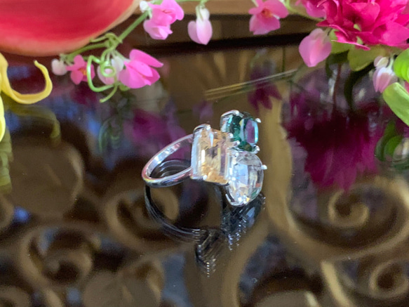 Glitter jewels　きらきら宝石バリ島リング　12号 4枚目の画像
