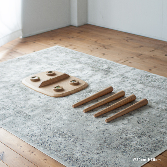 オーク材のソファテーブル [60cm] 素材・高さを選べます。セミオーダー 日本製 12枚目の画像