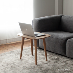 オーク材のソファテーブル [60cm] 素材・高さを選べます。セミオーダー 日本製 4枚目の画像