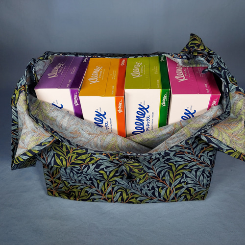 エコバッグ(ウィリアムモリス＊ウィローボウ紺色) エコバッグ・サブ  