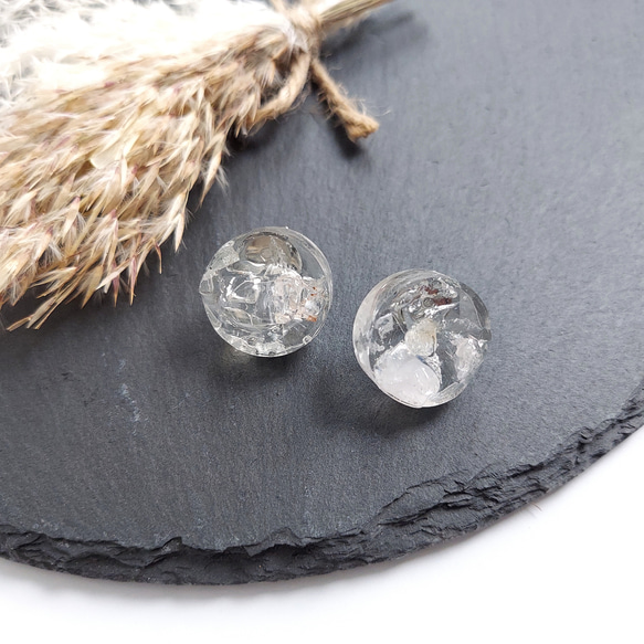 氷の結晶・耳飾り シルバー 4枚目の画像