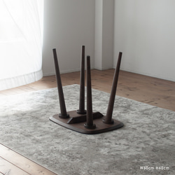 ウォルナット材のソファテーブル [60cm] 素材・高さを選べます。セミオーダー 日本製 10枚目の画像