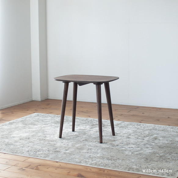 ウォルナット材のソファテーブル [60cm] 素材・高さを選べます。セミオーダー 日本製 2枚目の画像