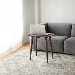 ウォルナット材のソファテーブル [60cm] 素材・高さを選べます。セミオーダー 日本製 1枚目の画像