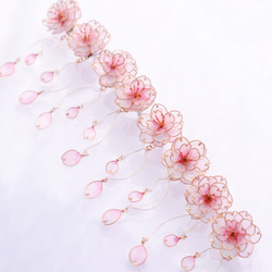「特集掲載」八重桜の舞耳飾り 5枚目の画像