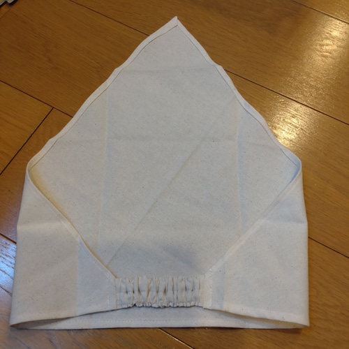 特大 大人用三角巾 ゴム入り 生成り 無地 その他ファッション雑貨 ht