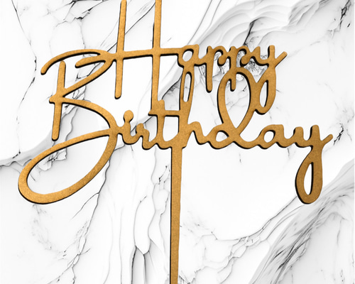 旧lycee ハッピーバースデー　4枚セット ケーキトッパー Happy Birthday ハッピーバースデー 英語 誕生日