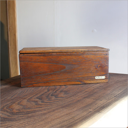古材 小さい アンティーク 木箱 ふた付き ウッドボックス 収納ボックス 小物入れ ヴィンテージ家具 昭和レトロ 雑貨 1枚目の画像