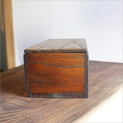 古材 小さい アンティーク 木箱 ふた付き ウッドボックス 収納ボックス 小物入れ ヴィンテージ家具 昭和レトロ 雑貨 4枚目の画像