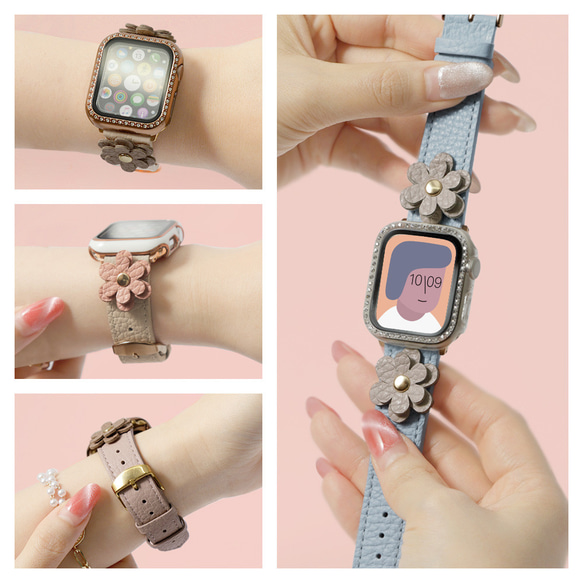 13×13色 アップルウォッチ フラワー Watch Band 001 (apple watch)mm00000288 腕時計 革のある