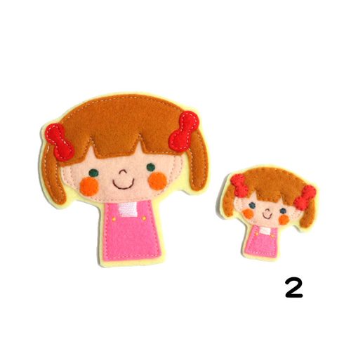 選べる9種類 フェルトワッペン大小セット＊おしゃれで可愛い刺繍