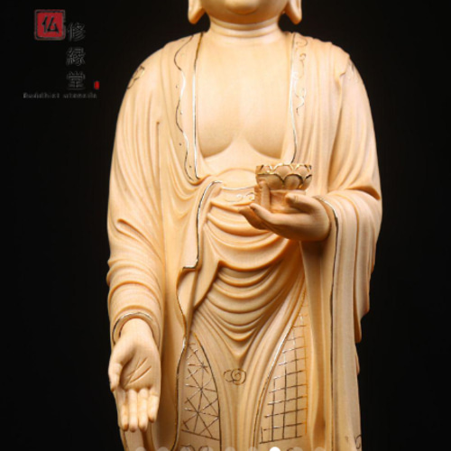 木彫り 仏像 阿弥陀如来立像 阿弥陀仏 本金 切金 彫刻 天然木檜 木彫り 仏像 阿弥陀如来立像 阿弥陀仏 本金 切金 彫刻 天然木檜