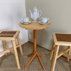 木製サイドテーブル（ヒノキ） 4枚目の画像