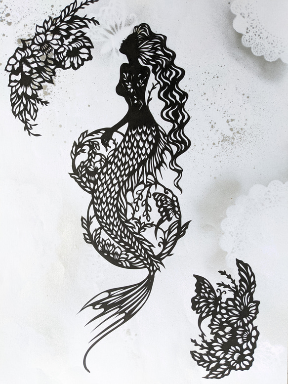 山川勝雪 切り絵 経典 山川勝雪 切り絵 絵画 絵画 - 絵画