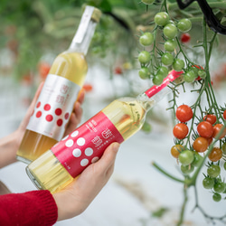 ワイン酵母仕込み茜鶴ミニトマトのお酒飲み比べ紅白セット（500ml×2本） 4枚目の画像