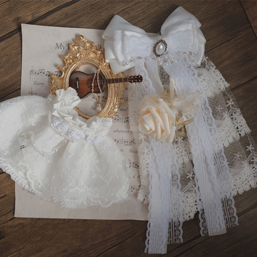 20cmぬいぐるみ服/ぬいぐるみ結婚式純白花嫁衣装/ぬいちゃん 20cmぬいぐるみ服/ぬいぐるみ結婚式純白花嫁衣装/ぬいちゃん