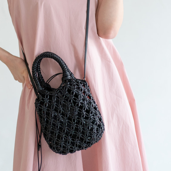 ハンドメイド】ぺたんこミニバッグ / 色々なスナップの付け方