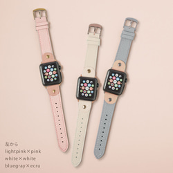 選べる1024通り　アップルウォッチバンド　本革　時計 ベルト　apple watch　#mm00000290 3枚目の画像