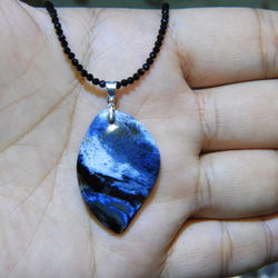 深いブルーが魅了する！ピーターサイトのペンダント！メイドインジャパン！　天然石　４ 8枚目の画像